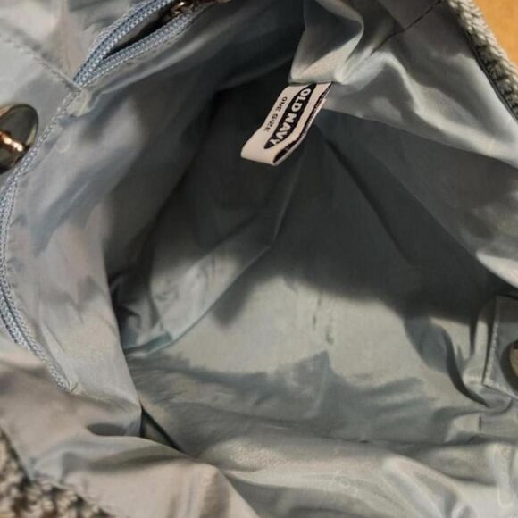 Vintage Y2k early 2000s Old Navy blue crochet hobo shoulder tote bag - Picture 4 of 4